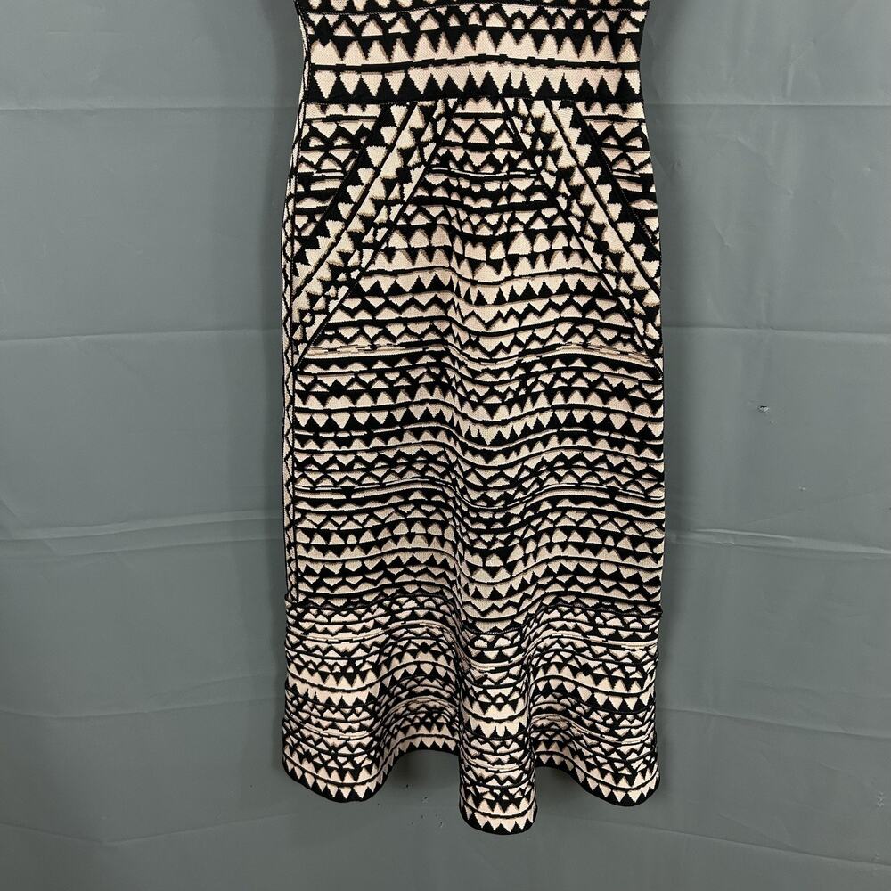 Herve Leger Dress XS Veroni Tank Knit Black Geometric Party Cocktail Dressy Chic - Picture 3 of 12
